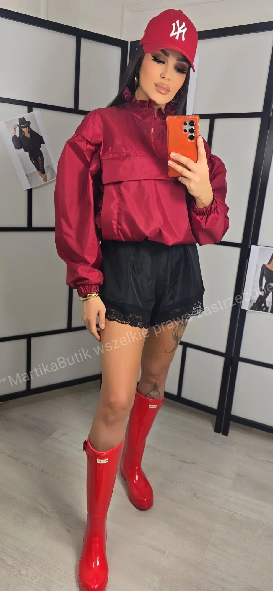 Bluza ortalionowa Urban czerwona LA MILLA