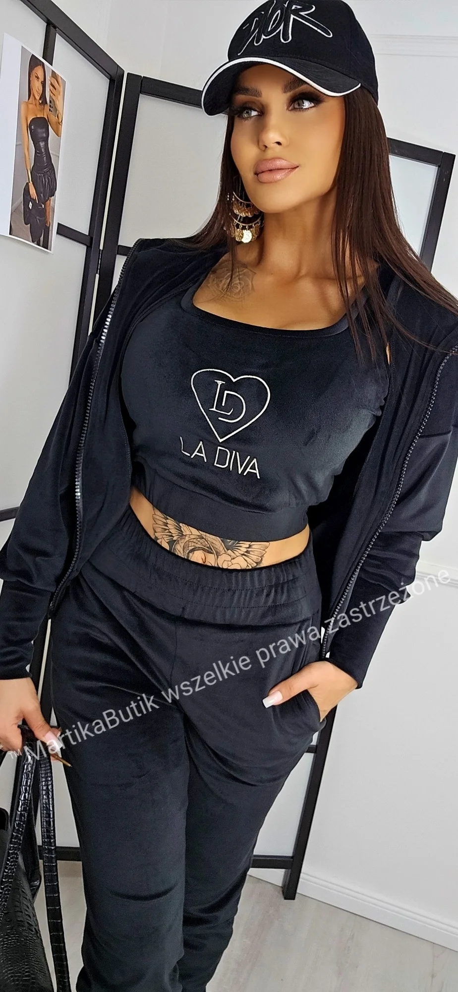 Dres 3 części czarny La Diva