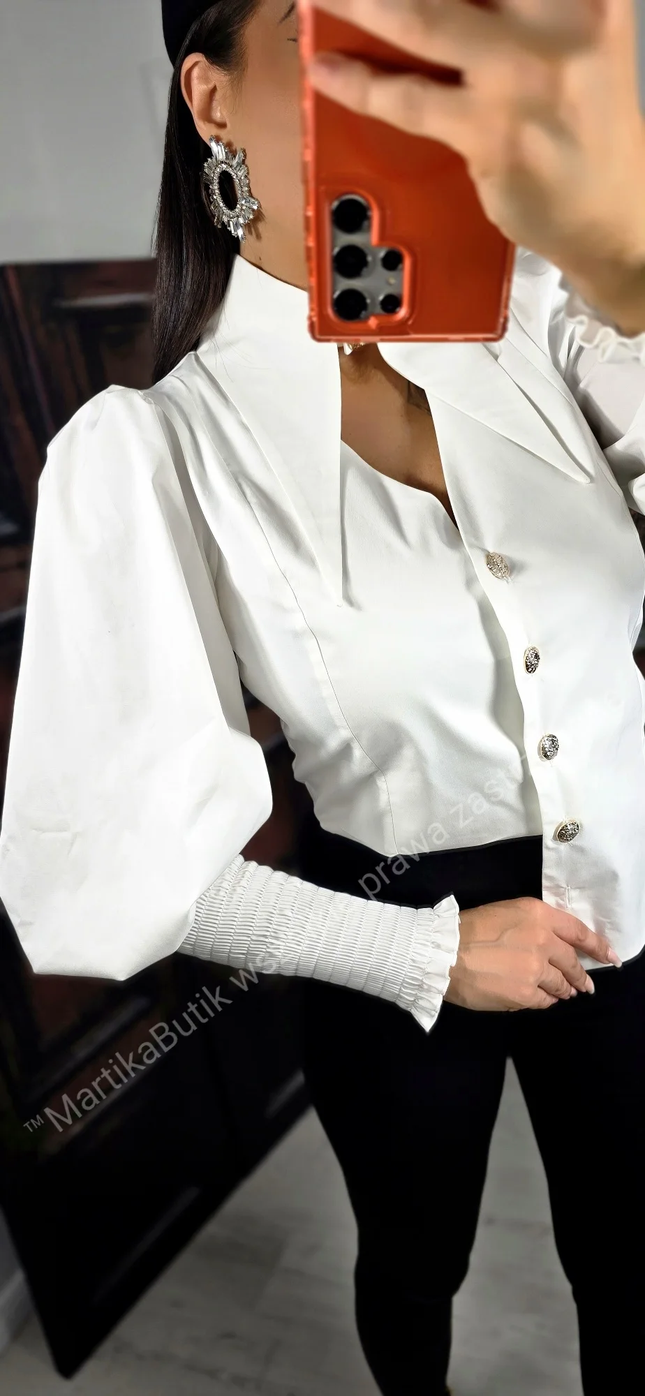 Koszula GOLDEN CHIC biała LA DIVA