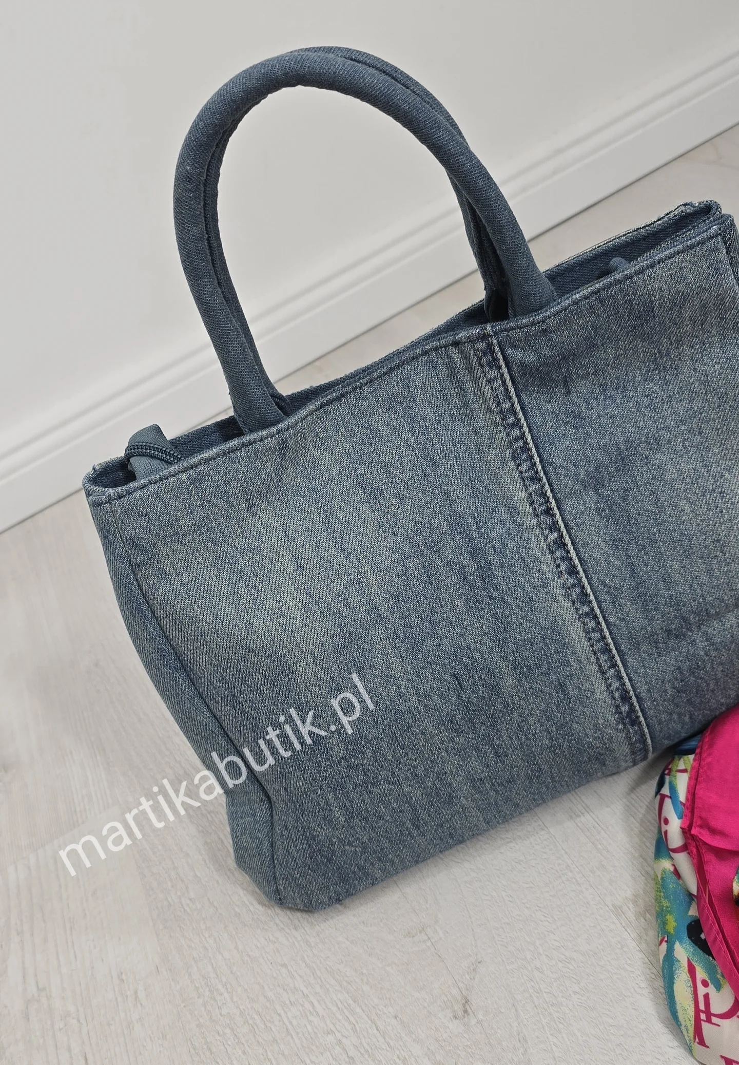 Shopperka jeansowa Bling granat