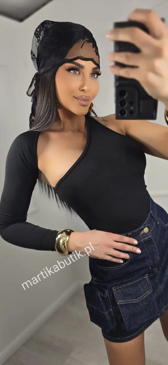 Body z wycięciami LA MILLA czarne