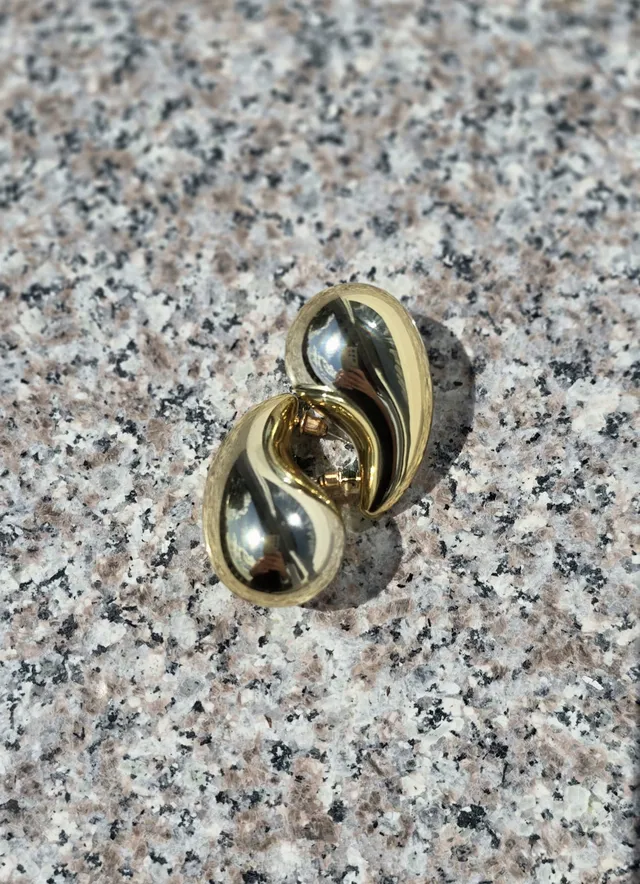 Kolczyki dmuchane krople gold