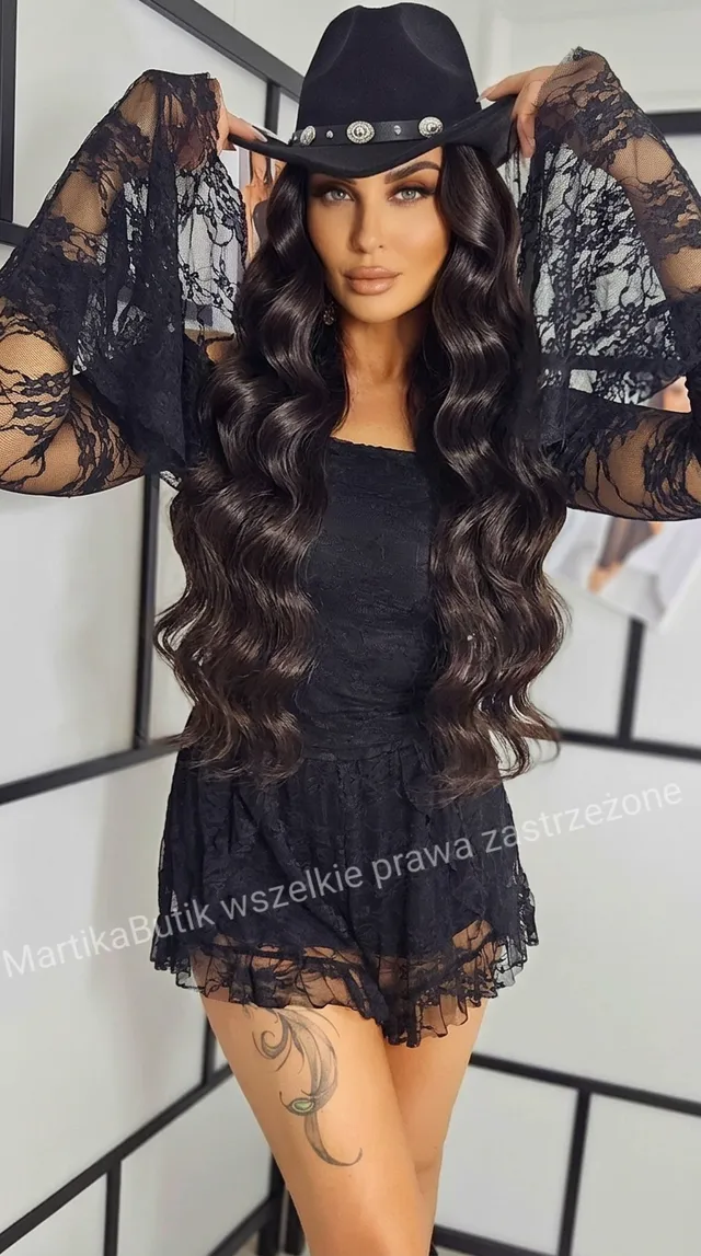 Set koronkowy Boho Glam czarny