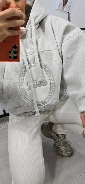 Bluza hoodie Lavestino szara