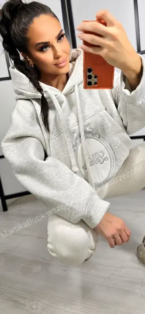 Bluza hoodie Lavestino szara