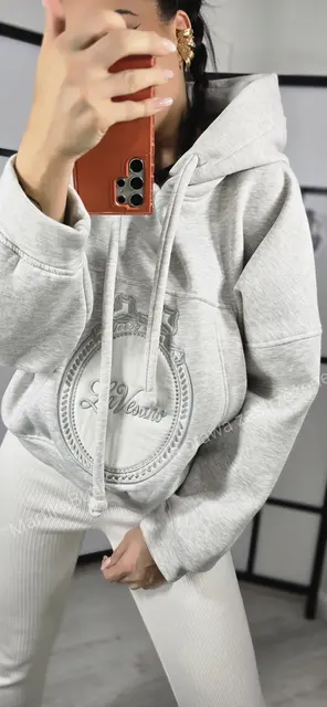 Bluza hoodie Lavestino szara