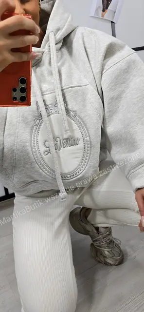 Bluza hoodie Lavestino szara