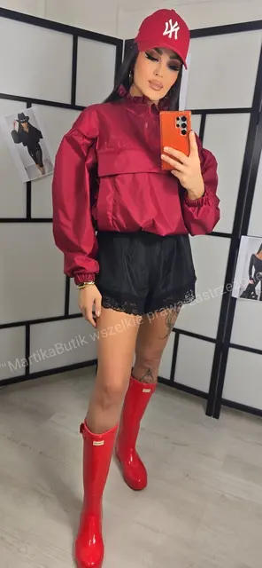 Bluza ortalionowa Urban czerwona LA MILLA