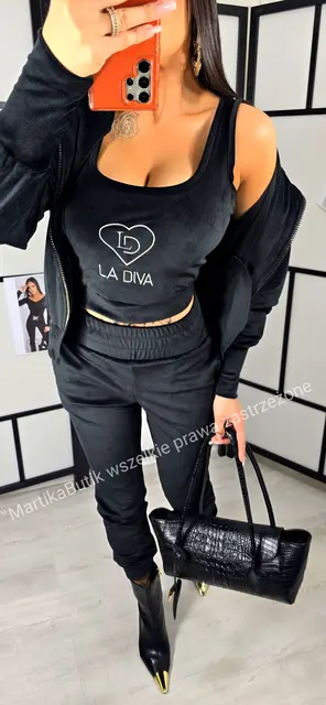 Dres 3 części czarny La Diva