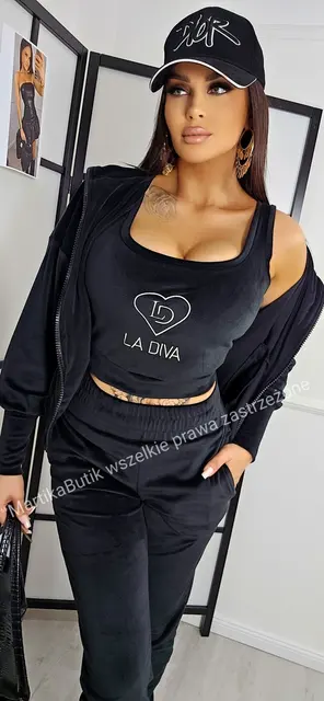Dres 3 części czarny La Diva