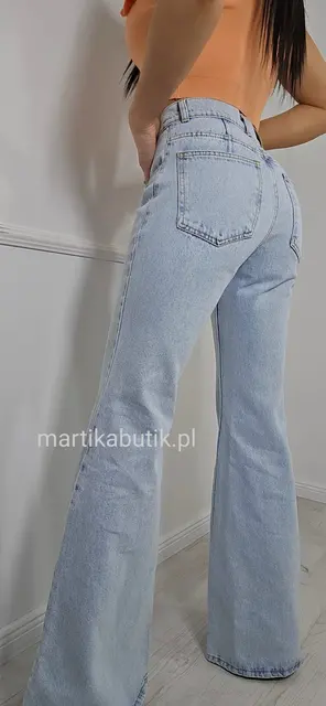Dzwony modelujące jasny jeans LA MILLA