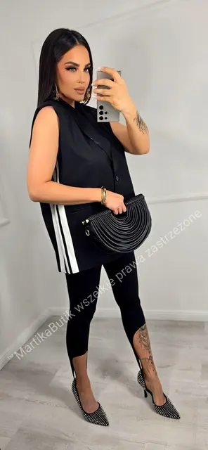 Kamizelka marynarkowa oversize czarna