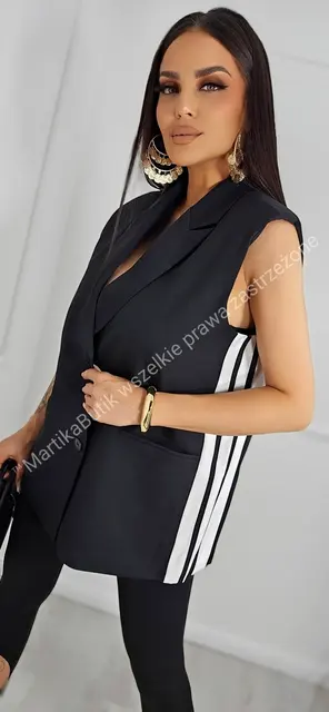 Kamizelka marynarkowa oversize czarna