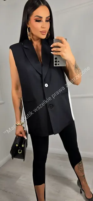 Kamizelka marynarkowa oversize czarna