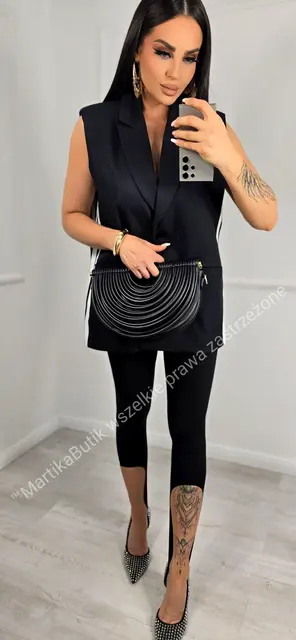 Kamizelka marynarkowa oversize czarna