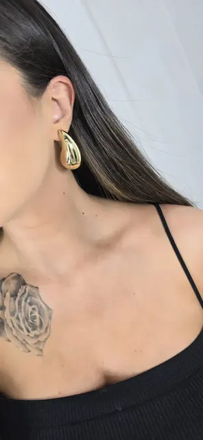 Kolczyki dmuchane krople gold