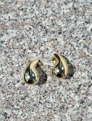 Kolczyki dmuchane krople gold