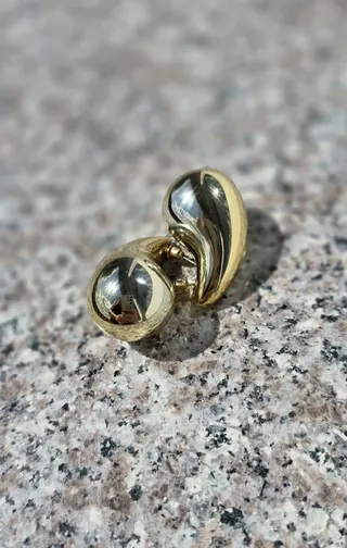 Kolczyki dmuchane krople gold
