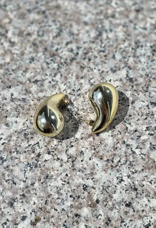 Kolczyki dmuchane krople gold