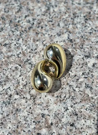 Kolczyki dmuchane krople gold