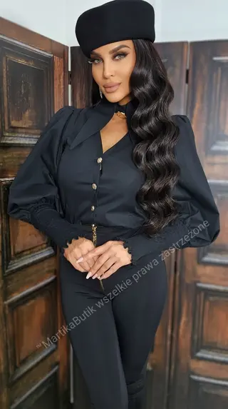 Koszula GOLDEN CHIC czarna LA DIVA