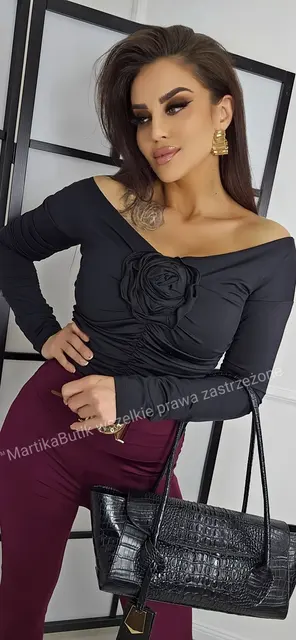 Legginsy dzwony bordo tył gładki LA DIVA