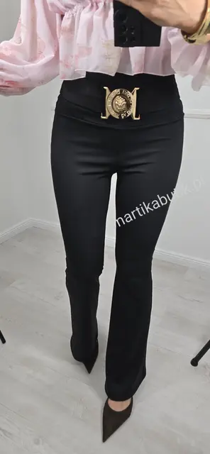 Legginsy dzwony czarne La Diva