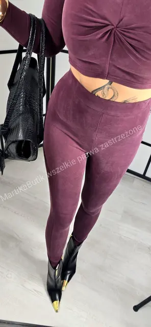 Set TISSU wąski śliwka