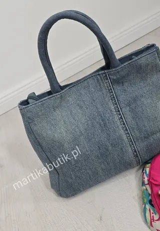 Shopperka jeansowa Bling granat