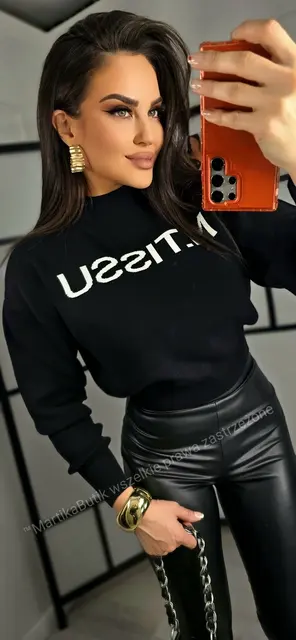 Sweter LOGO czarny M.TISSU