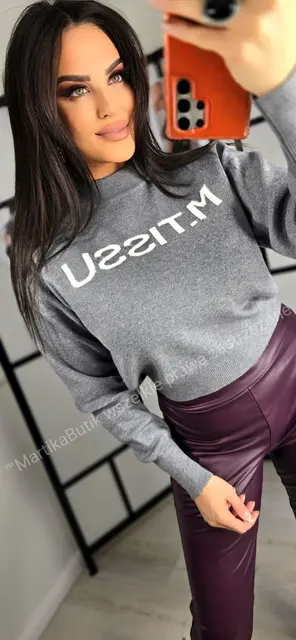 Sweter LOGO szary M.TISSU