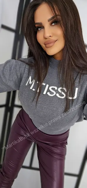 Sweter LOGO szary M.TISSU