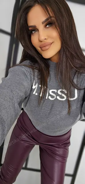 Sweter LOGO szary M.TISSU