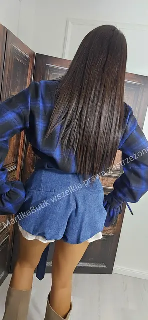 Szorty jeans ciemno niebieskie M.TISSU
